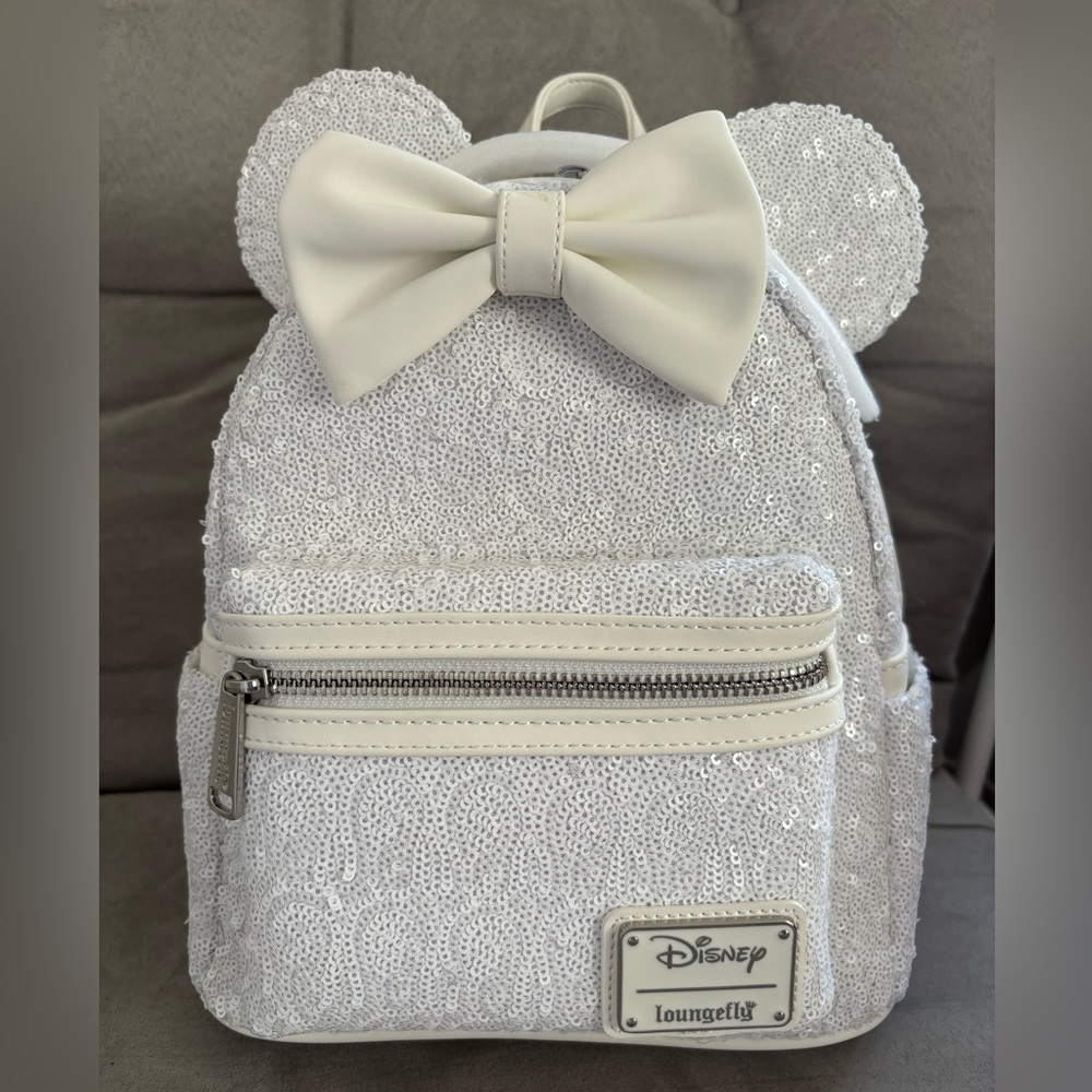 Loungefly Disney Minnie Mouse Sequin Wedding Mini Backpack